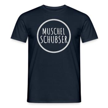 Pousseurs de conchylicoles Allemagne du Nord Baltique Mer du Nord - T-shirt homme - marine - Devant - AI Model Male 178 light (178cm)