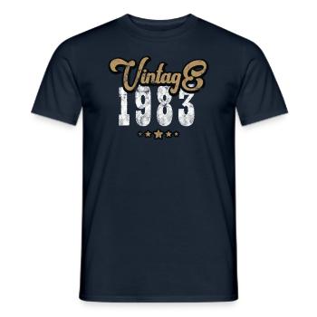 1983 Vintage - Männer T-Shirt - Navy - Vorne - AI Model Male 178 light (178cm)