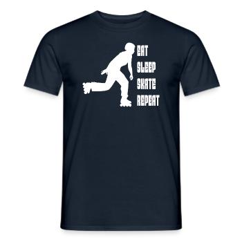 Rollschuh skaten Inliner Geschenk Inline Skater - Männer T-Shirt - Navy - Vorne - AI Model Male 178 light (178cm)