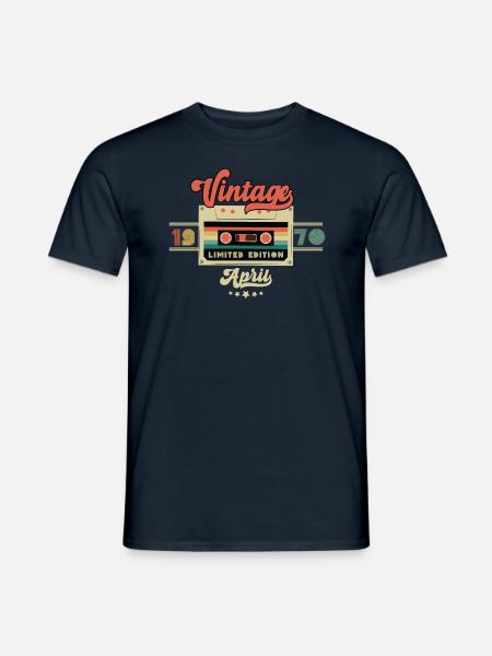 Vintage Avril 1970 Cassette de Musique - Limited Editio - T-shirt homme - marine