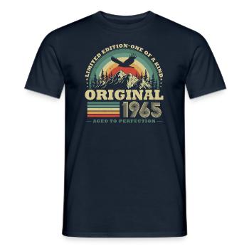 Original 1965 Jahrgang Vintage Geburtstag Retro - Männer T-Shirt - Navy - Vorne - AI Model Male 178 light (178cm)