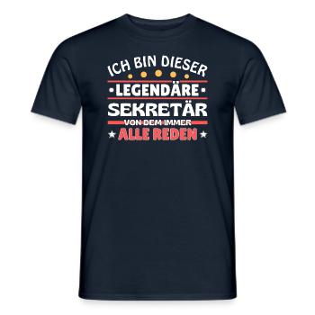 Ich bin dieser legendäre Sekretär - Männer T-Shirt - Navy - Vorne - AI Model Male 178 light (178cm)