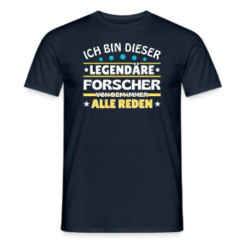 Ich bin dieser legendäre Forscher - Männer T-Shirt - Navy - Vorne - AI Model Male 178 light (178cm)