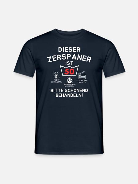 Dieser Zerspaner ist 50. Schonend behandeln - Männer T-Shirt - Navy