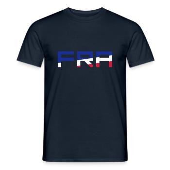 FRA flag France France colors blue white red - Men's T-Shirt - navy - Front - AI Model Male 178 light (178cm)