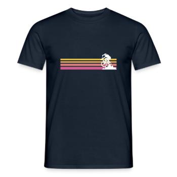 VTT retro vélo vintage VTT - T-shirt homme - marine - Devant - AI Model Male 178 light (178cm)