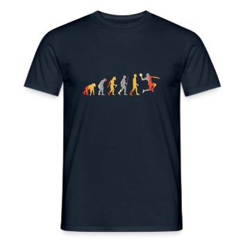 Retro Evolution Volleyball für Volleyballer - Männer T-Shirt - Navy - Vorne - AI Model Male 178 light (178cm)