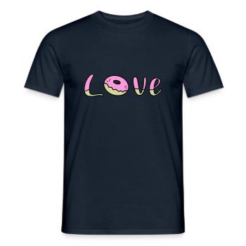 I love Donuts. Donutsliebhaber - Männer T-Shirt - Navy - Vorne - AI Model Male 178 light (178cm)