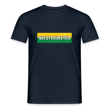 Westminster Station - Men's T-Shirt - navy - Front - AI Model Male 178 light (178cm)