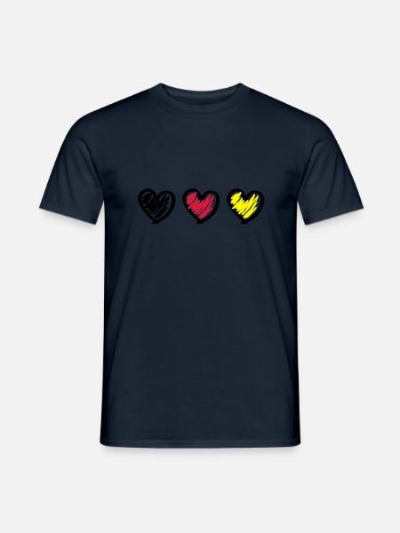 Heart for Germany - Men's T-Shirt - navy