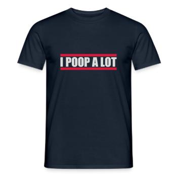 I poop a lot - Men's T-Shirt - navy - Front - AI Model Male 178 light (178cm)