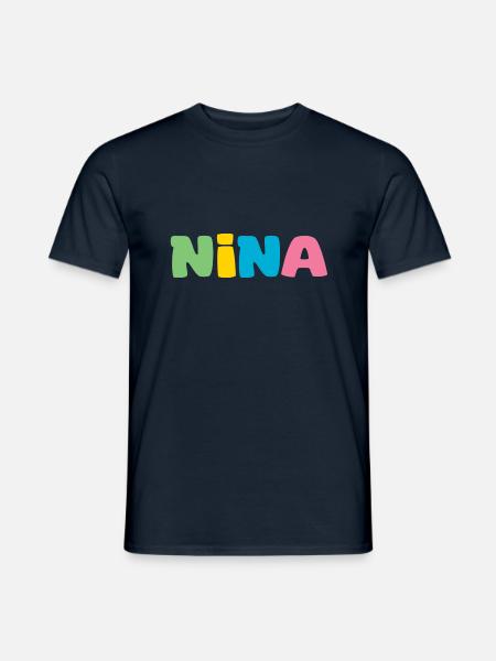 Name - Nina - Men's T-Shirt - navy