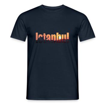 Istanbul est une ville sur deux continents - T-shirt homme - marine - Devant - AI Model Male 178 light (178cm)
