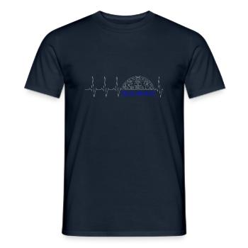 Monts Métallifères - T-shirt homme - marine - Devant - AI Model Male 178 light (178cm)