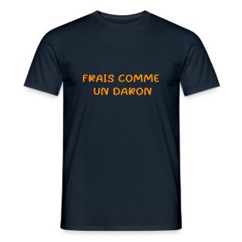 frais comme un daron - T-shirt homme - marine - Devant - AI Model Male 178 light (178cm)