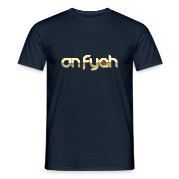 ridm on fyah - Männer T-Shirt - Navy - Vorne - AI Model Male 178 light (178cm)