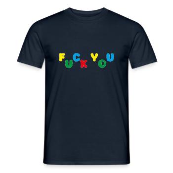 One playful F You - Männer T-Shirt - Navy - Vorne - AI Model Male 178 light (178cm)