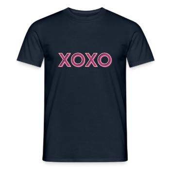 XOXO - Männer T-Shirt - Navy - Vorne - AI Model Male 178 light (178cm)