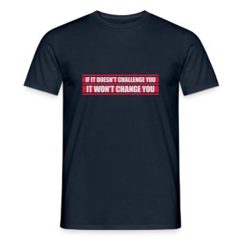 Workout Fitness Motivation Zitat - Männer T-Shirt - Navy - Vorne - AI Model Male 178 light (178cm)