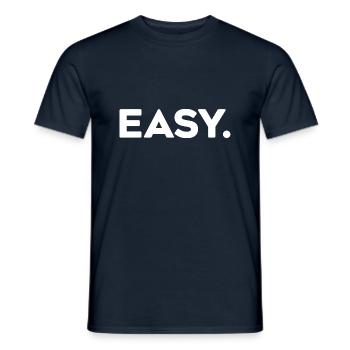 easy - einfach gelassen die Dinge angehen - Männer T-Shirt - Navy - Vorne - AI Model Male 178 light (178cm)