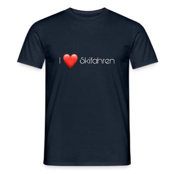 I love Skifahren - Männer T-Shirt - Navy - Vorne - AI Model Male 178 light (178cm)
