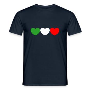 Italie coeur - T-shirt homme - marine - Devant - AI Model Male 178 light (178cm)