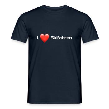 I love Skifahren - Männer T-Shirt - Navy - Vorne - AI Model Male 178 light (178cm)