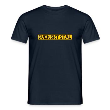 Schwedischer Stahl - Männer T-Shirt - Navy - Vorne - AI Model Male 178 light (178cm)