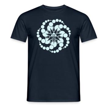 Cropcircle - Kornkreis Eastfield - Männer T-Shirt - Navy - Vorne - AI Model Male 178 light (178cm)