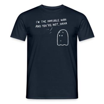 Unsichtbarer Mann - Männer T-Shirt - Navy - Vorne - AI Model Male 178 light (178cm)