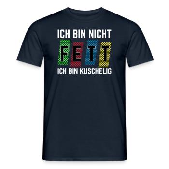 Ich bin nicht fett ich bin kuschelig - Männer T-Shirt - Navy - Vorne - AI Model Male 178 light (178cm)