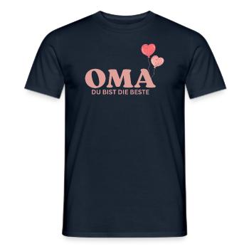 Oma du bist die Beste - Männer T-Shirt - Navy - Vorne - AI Model Male 178 light (178cm)