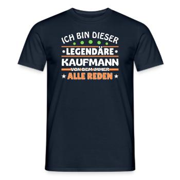 Ich bin dieser legendäre Kaufmann - Männer T-Shirt - Navy - Vorne - AI Model Male 178 light (178cm)