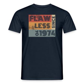 50e anniversaire Impeccable depuis 04/1974 - T-shirt homme - marine - Devant - AI Model Male 178 light (178cm)