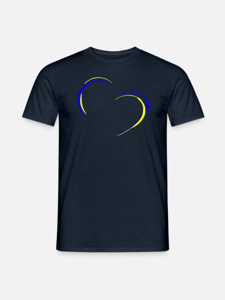 Herz - Männer T-Shirt - Navy