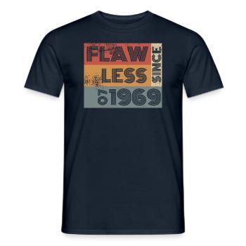 55th Birthday Flawless since 07/1969 - Men's T-Shirt - navy - Front - AI Model Male 178 light (178cm)