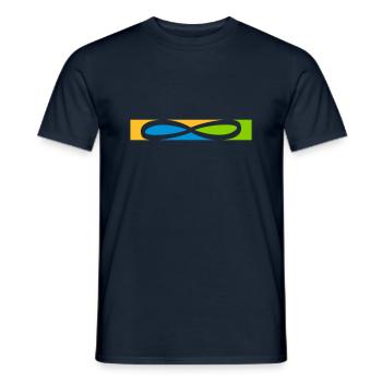 Stripe Infinity icon - Men's T-Shirt - navy - Front - AI Model Male 178 light (178cm)