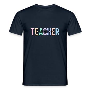 Teacher preschool back to school - Men's T-Shirt - navy - Front - AI Model Male 178 light (178cm)
