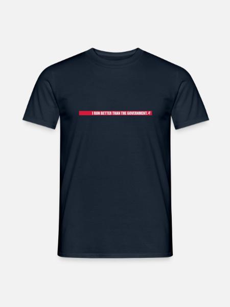 run better than government - Men's T-Shirt - navy