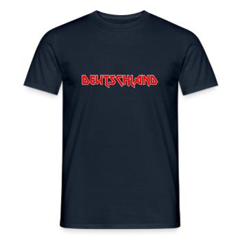 Modisches Heimat DEUTSCHLAND Metal-Design - Männer T-Shirt - Navy - Vorne - AI Model Male 178 light (178cm)