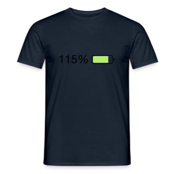Fullenergy 115% Ladebalken - Männer T-Shirt - Navy - Vorne - AI Model Male 178 light (178cm)
