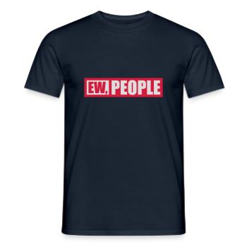 ew people citation drôle - T-shirt homme - marine - Devant - AI Model Male 178 light (178cm)