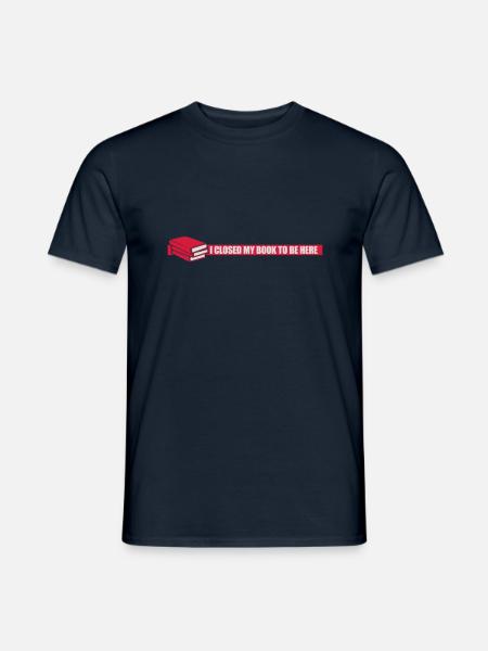 I closed my book - Men's T-Shirt - navy