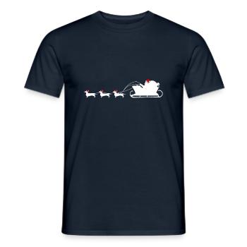 Dachshund Reindeer white Dachshund Dachshund - Men's T-Shirt - navy - Front - AI Model Male 178 light (178cm)