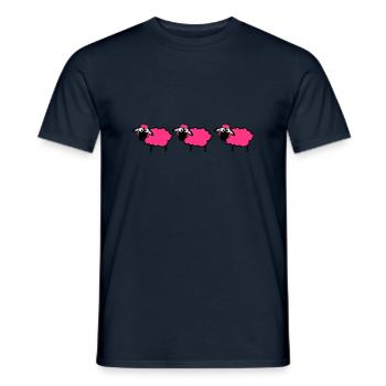 flock sheep - Men's T-Shirt - navy - Front - AI Model Male 178 light (178cm)