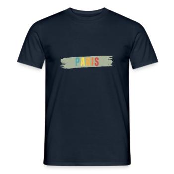 Paris - Männer T-Shirt - Navy - Vorne - AI Model Male 178 light (178cm)