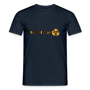 zombie hunter Halloween Quote - Men's T-Shirt - navy - Front - AI Model Male 178 light (178cm)
