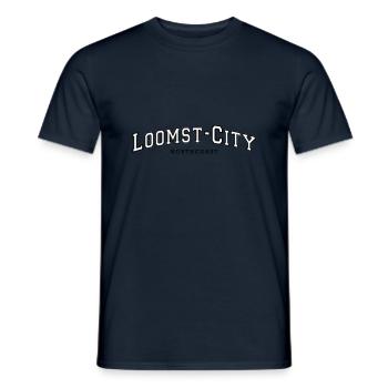 Loomst City - Männer T-Shirt - Navy - Vorne - AI Model Male 178 light (178cm)