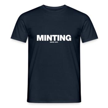 NFT Minting depuis 2021 (blanc) - T-shirt homme - marine - Devant - AI Model Male 178 light (178cm)
