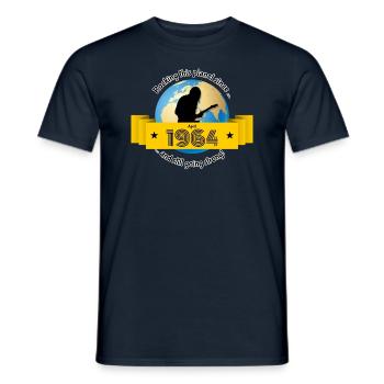 60th Birthday Rocking this planet since 04/1964 - Men's T-Shirt - navy - Front - AI Model Male 178 light (178cm)